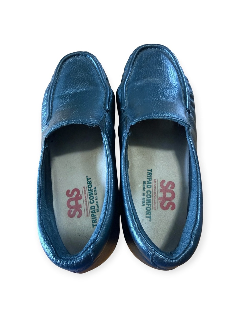 SAS Tripad Comfort Black Pebble Leather Slip-On Loafer Shoes Women's US 7 W - Picture 5 of 9